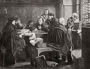 Martin Luther at the Wartburg castle