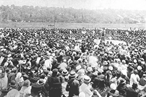 A mass meeting on the Durban Indian Football Ground, South Africa, during the satyagraha campaign of 1913, Africa