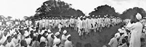 The mass raid of a salt depot in Gujarat, India, Asia, May 21, 1930, Asia