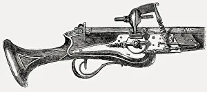 Matchlock breech-loading gun, England