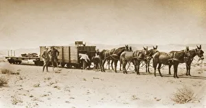 Material transport in 1915, donkey pull freight car