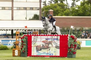 Matthew Sampson of Great Britain and riding Daniel