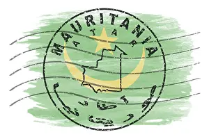 Mauritania Atar Round Seal Map Design
