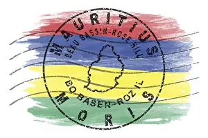Mauritius Beau Bassin Rose Hill Round Seal Map Design