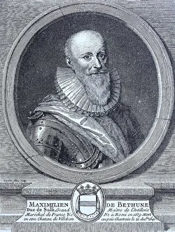 Maximilian of Bethune, digital improved reproduction of an original print 1880
