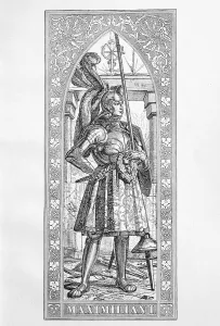 Maximilian I (22 March 1459) (12 January 1519) from the Habsburg dynasty was Duke of Burgundy by marriage from 1477