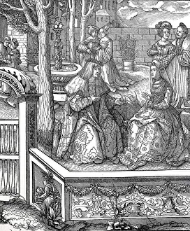 Maximilian I and his young wife Mary of Burgundy