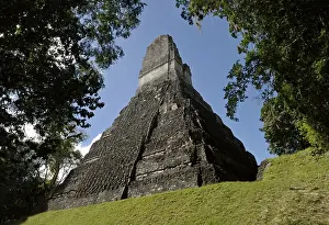 Mayan ruins of Tikal - back of Temple I