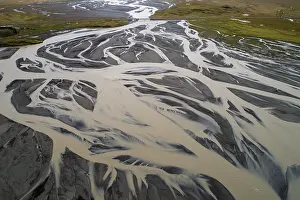 October 2018 Prints: Meandering river in volcanic landscape