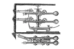 Mechanical rock drilling machine