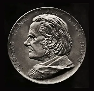Medallion portrait of Thomas Henry Huxley