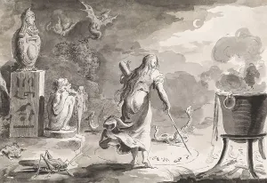 Medea. A woman with her back turned