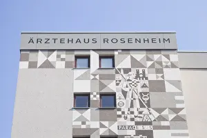 Medical centre with murals, Rosenheim
