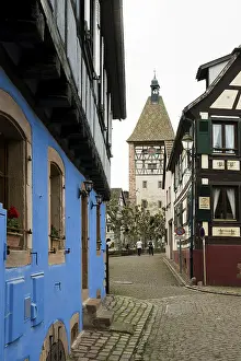 Medieval colourful half-timbered houses