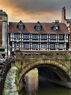 Medieval half-timbered house on High Bridge