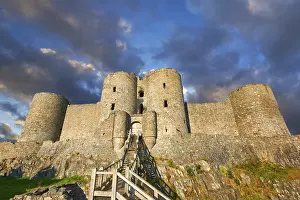 Medieval Harlech Castle, built in 1282