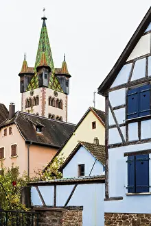 Medieval town and half-timbered houses