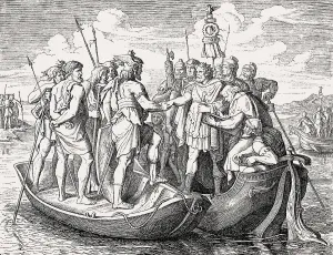 Meeting between Valens and Athanaric or Atanaric on the Danube River