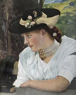 An mei Reserl, illustration from the yearbook Moderne Kunst in Meisterholzschnitten