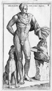 Meleagros, in Greek mythology the son of Althaia and Oineus