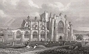 Melrose Abbey, Edinburgh, Scotland