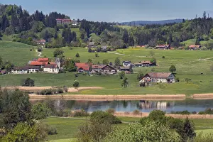 Category Historic EN Prints: Memholz with spring meadows and mixed forest at Lake Niedersonthofen