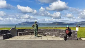 Memorial to Charlie Chaplin with bronze statue