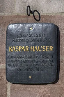 Memorial plaque to Kaspar Hauser