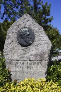 Memorial stone for adolph saurer