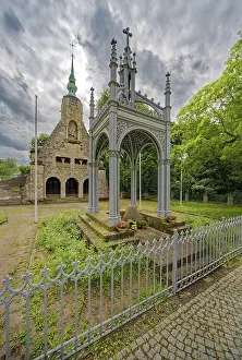 Memorial stone and canopy by Karl Friedrich Schinkel