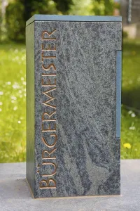 Memorial stone, Mayor Gustav fisherman 1900 to 1967