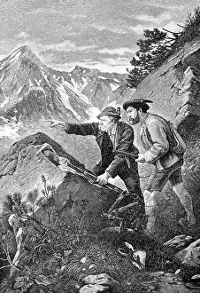 Two Men on a Game Hunt, 1881, Bavaria
