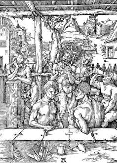 The Men's Bath, woodcut by Albrecht Duerer
