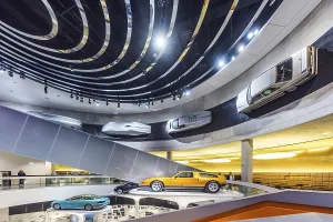 The Mercedes-Benz Museum in Stuttgart presents a journey through the automotive history of the global corporation