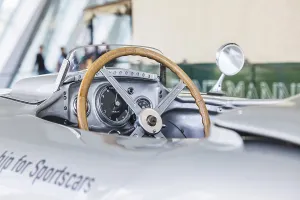 Mercedes-Benz racing car fast transporter from 1955 with 300 SLR racing car