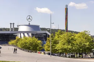 Mercedes branch in Stuttgart with Mercedes star