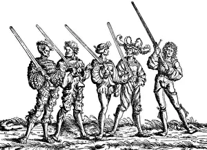Mercenaries wearing Hosenlatzmode fashion