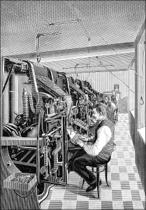 Mergenthaler's linotype typesetting machines