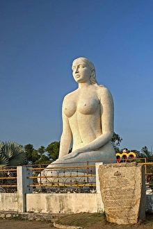 Mermaid statue, Mahatma Gandhi Park, Kollam Beach, Kerala, India, Asia