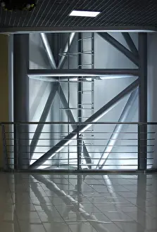 Metal design in the centre of office