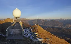 Category Mountain Landscapes Prints: MeteoSwiss weather radar on Monte Lema