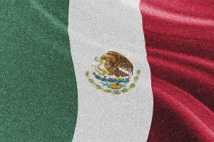 Mexico glitter flag, national flag