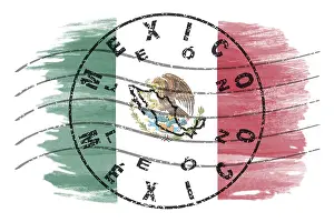 Mexico Leon Round Seal Map Design