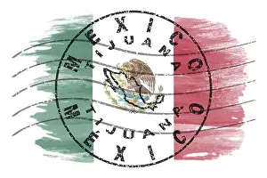 Mexico Tijuana Round Seal Map Design