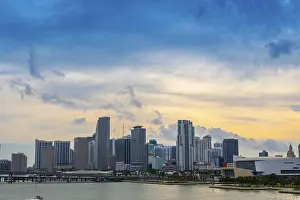 Miami, FL, USA - December 9, 2018: The famous Bayfront View Park
