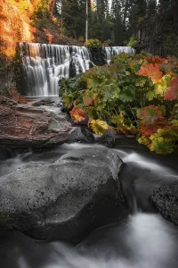 Middle Falls, Fall Waterfall, McCloud River