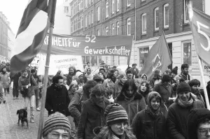 Migrants and left-wing groups demonstrated against xenophobia in 1982