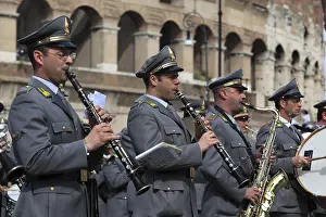 Military band in front of the Colosseum