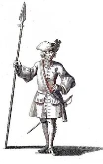 Military clothing at the beginning of the 18th century