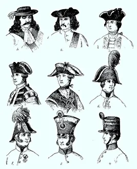 Military headdresses from 1670